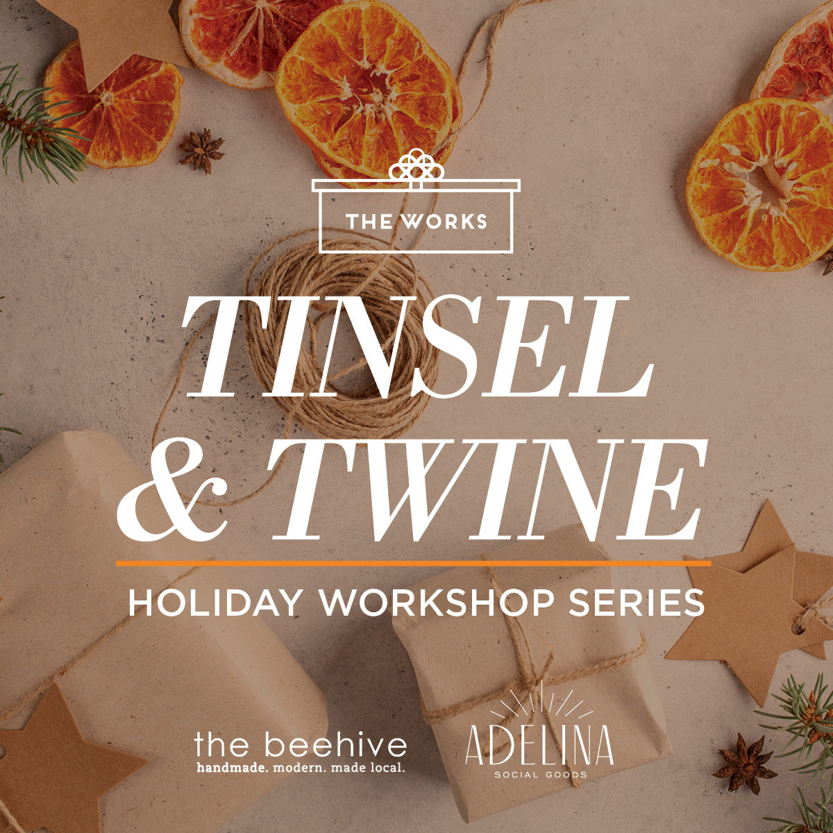 Tinsel and Twine Square Graphic