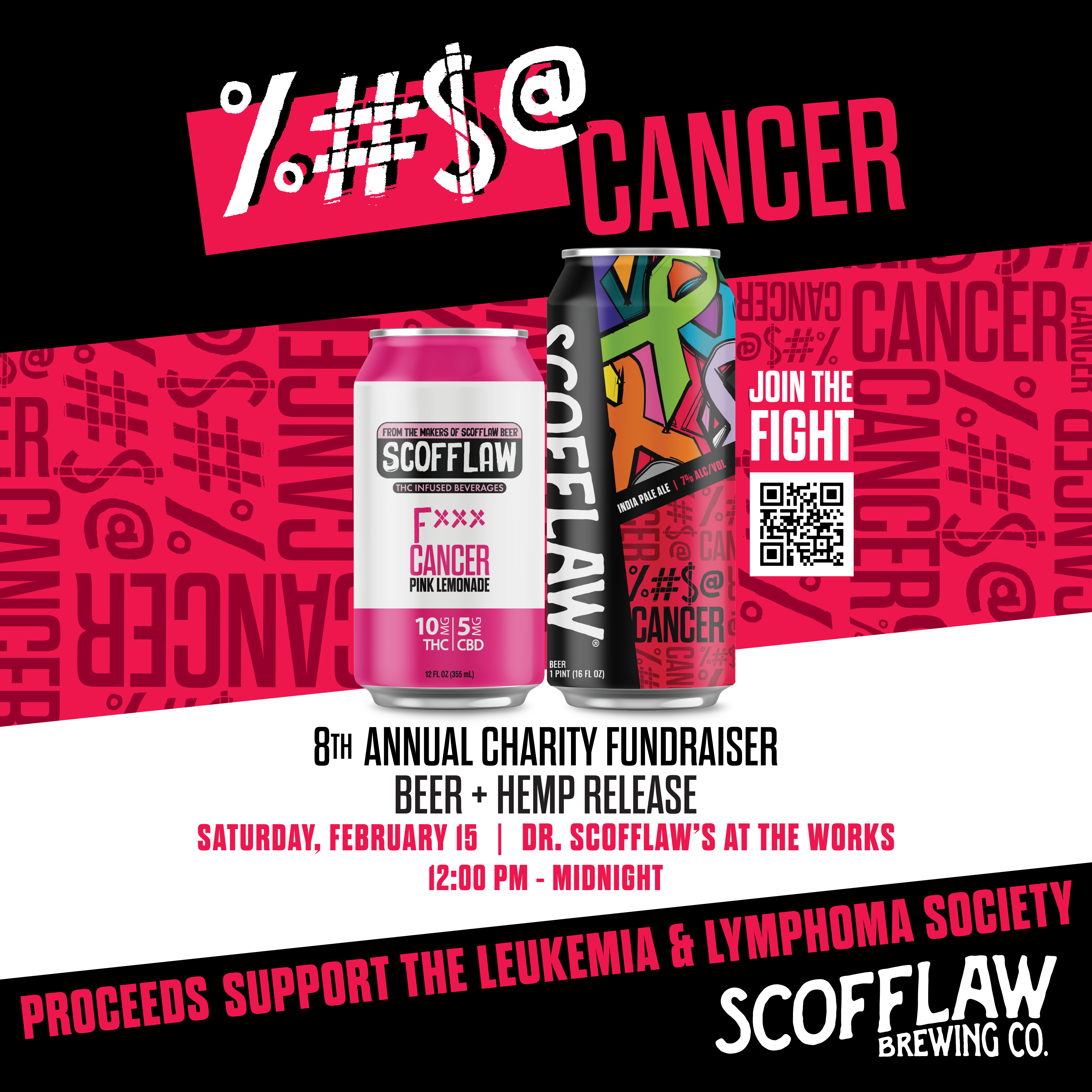 Dr. Scofflaw's F Cancer Event Square Graphic