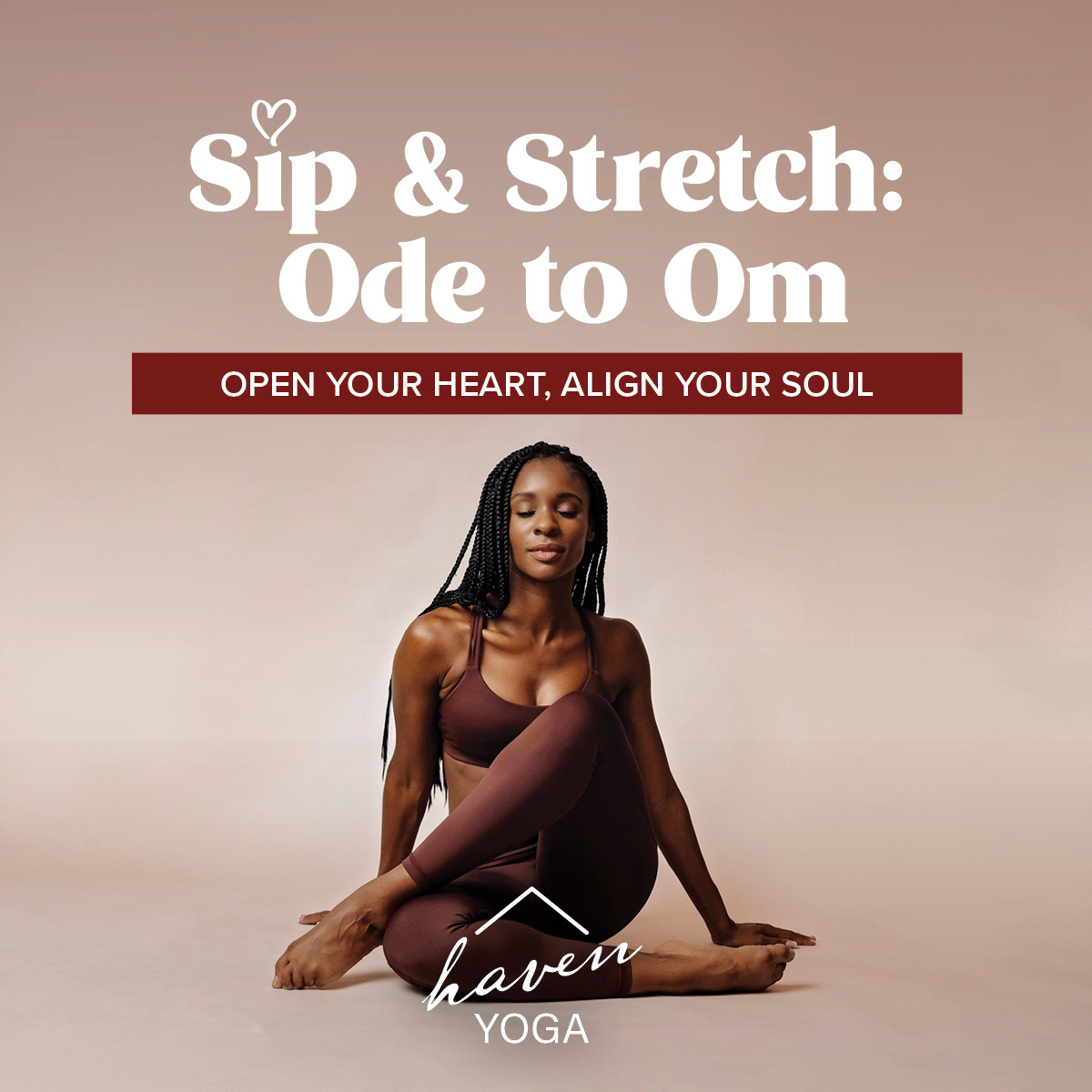 Sip and Stretch Ode to Om Square graphic