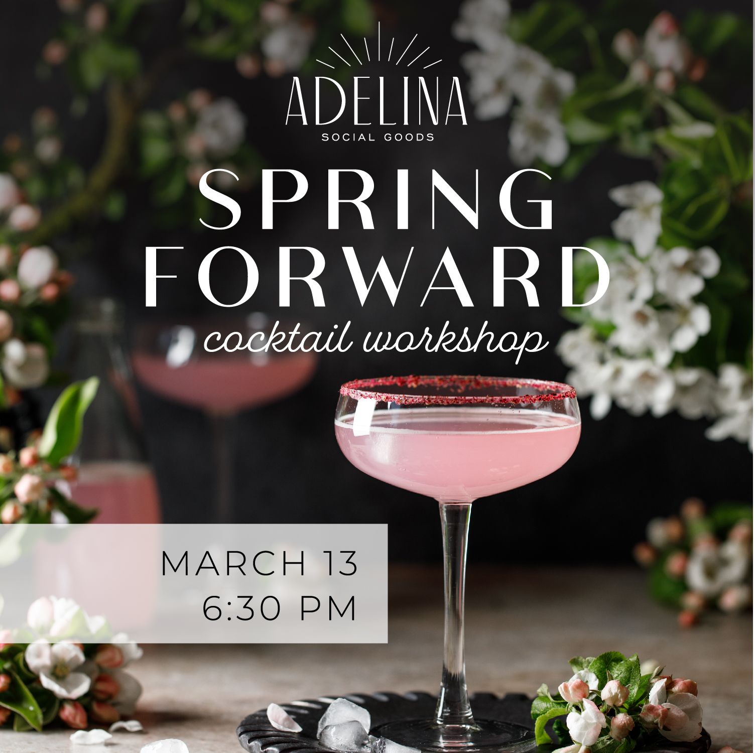 Spring Forward Adelina graphic