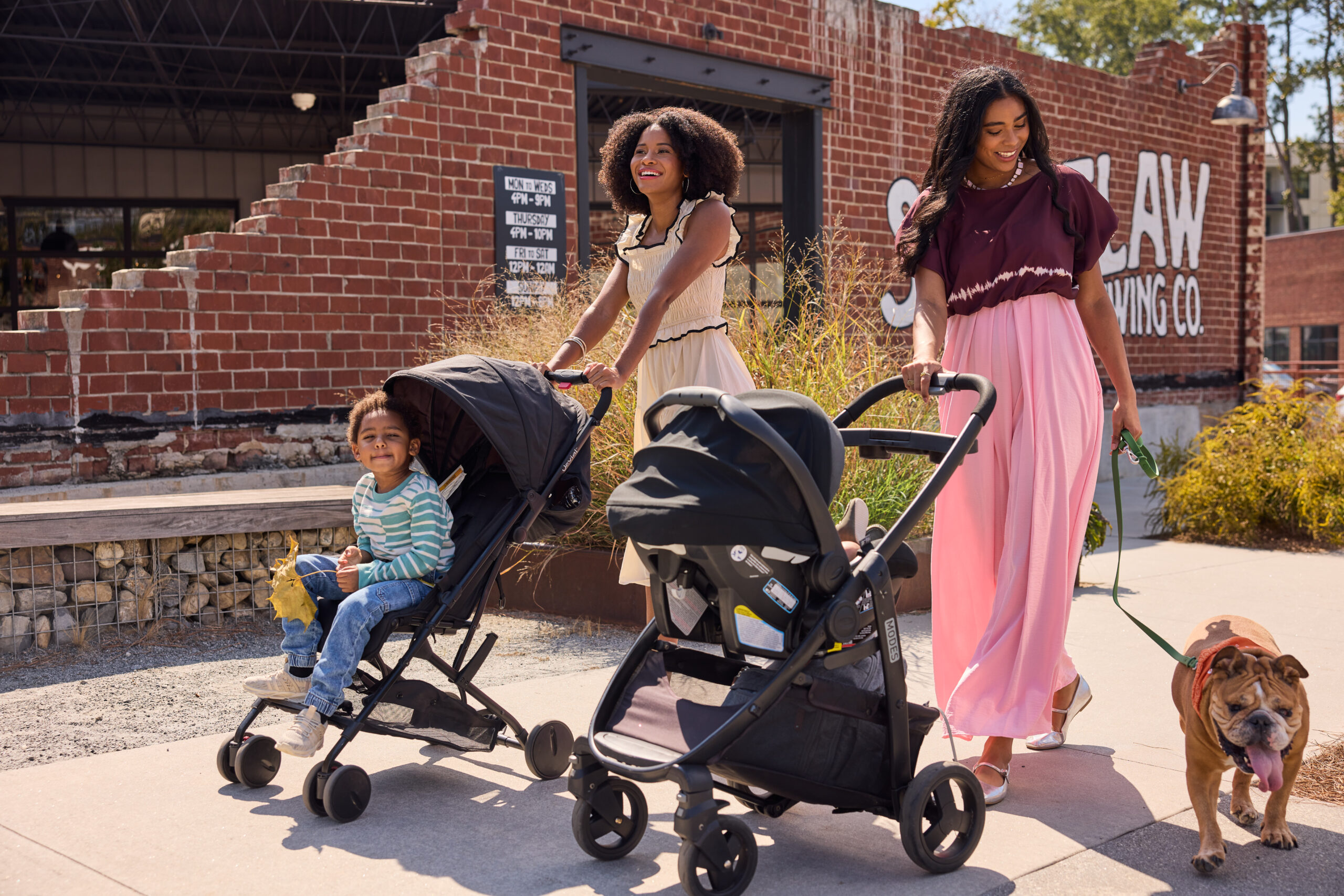moms with strollers