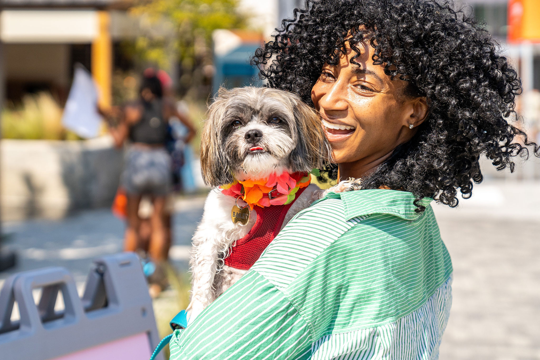 woman with dog