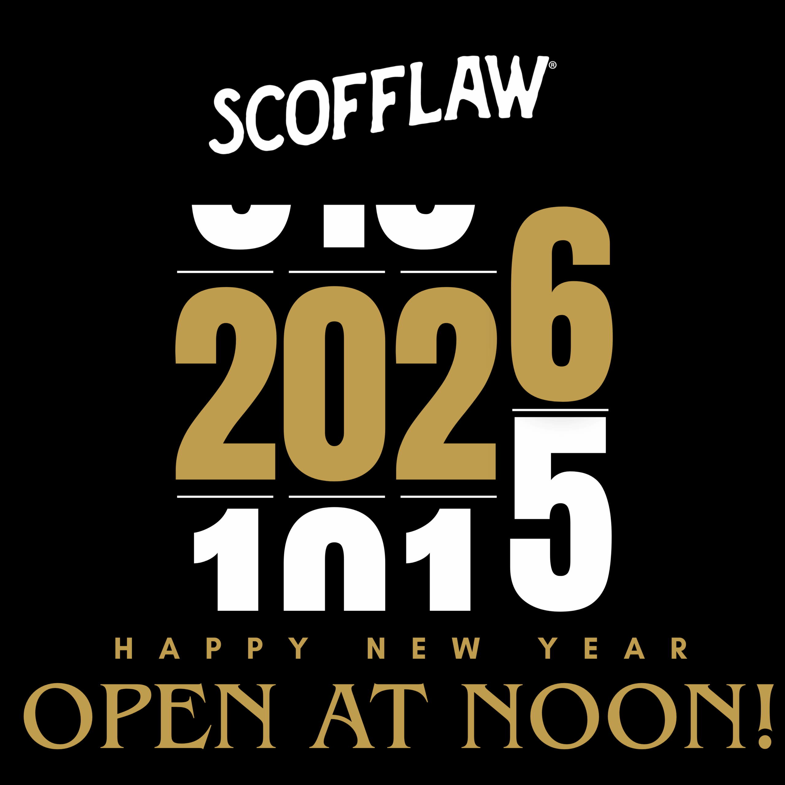 Spend New Year's Day at Dr. Scofflaw's