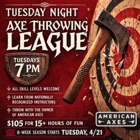 Axe throwing league at American Axes