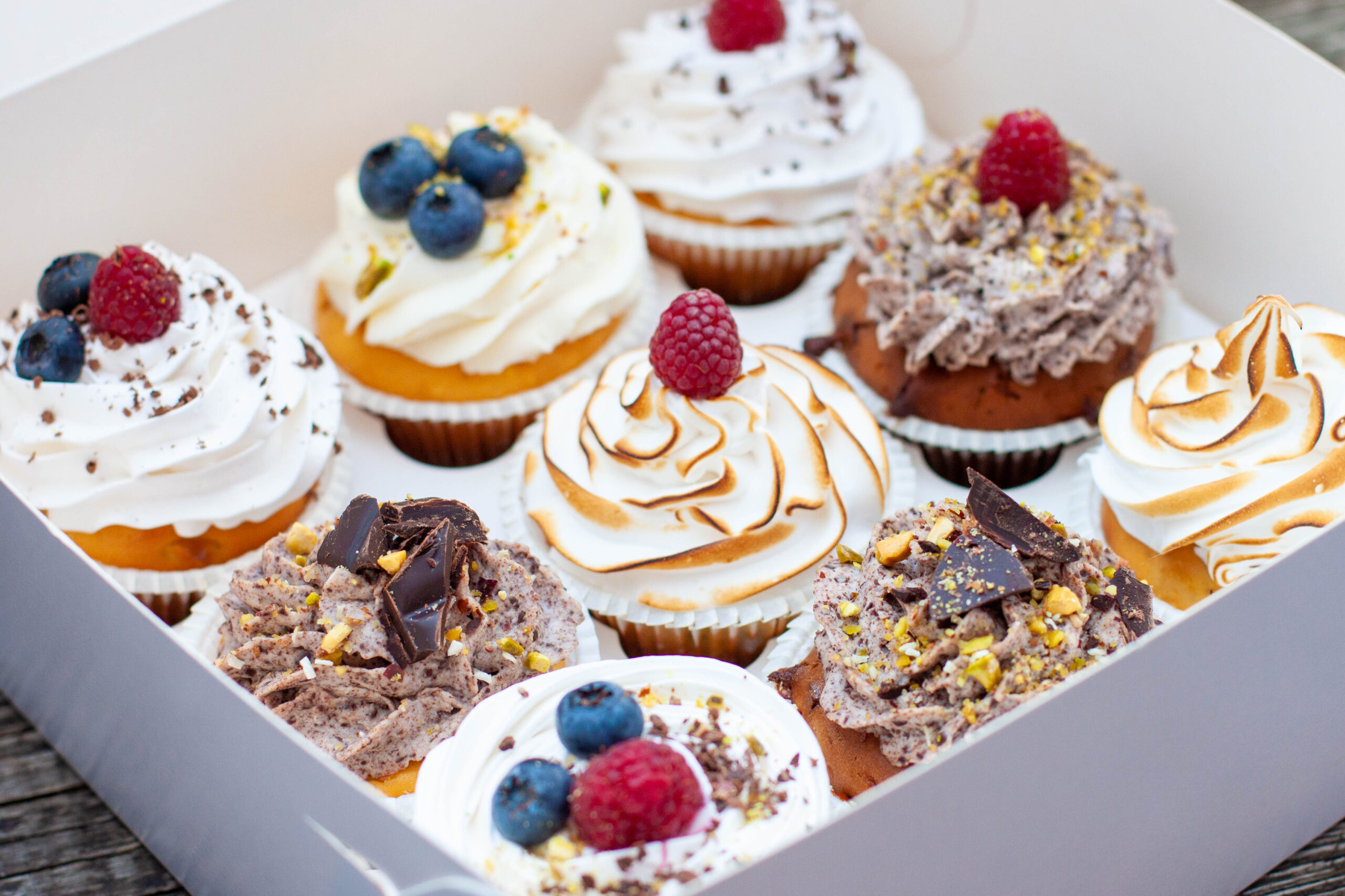 box of desserts
