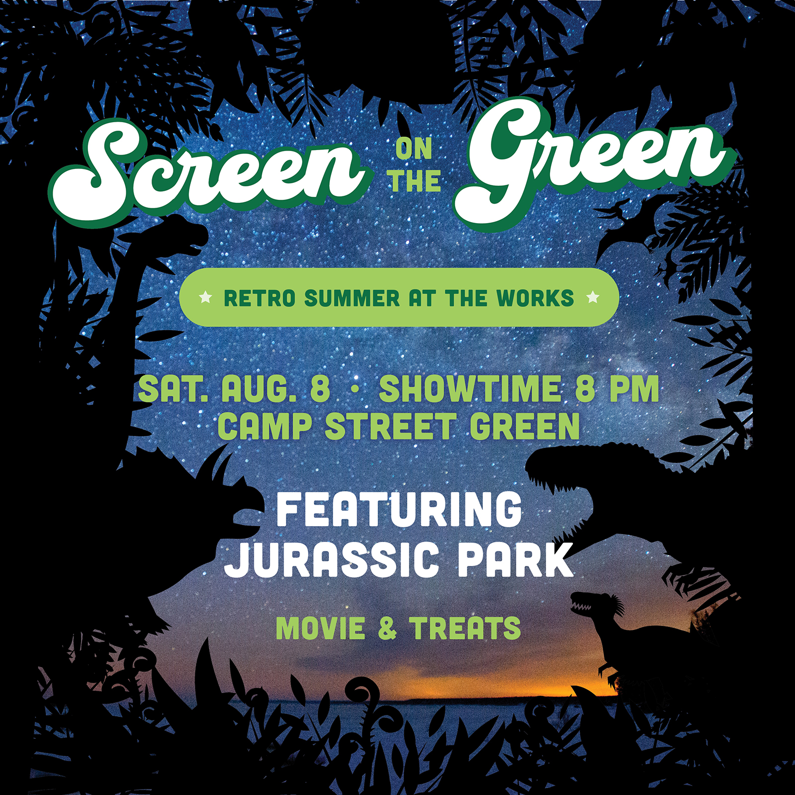 Screen on the Green Featuring Jurassic Park